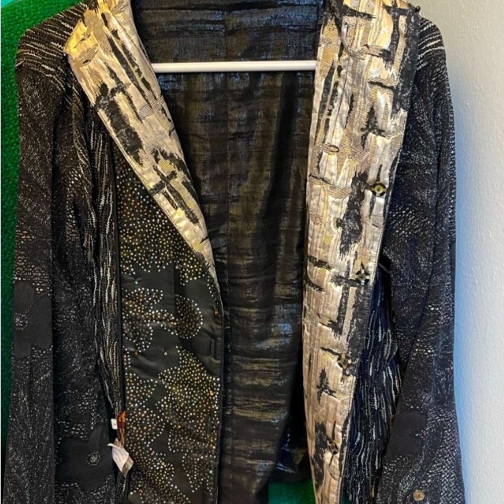 Leather Italian blazed jacket
